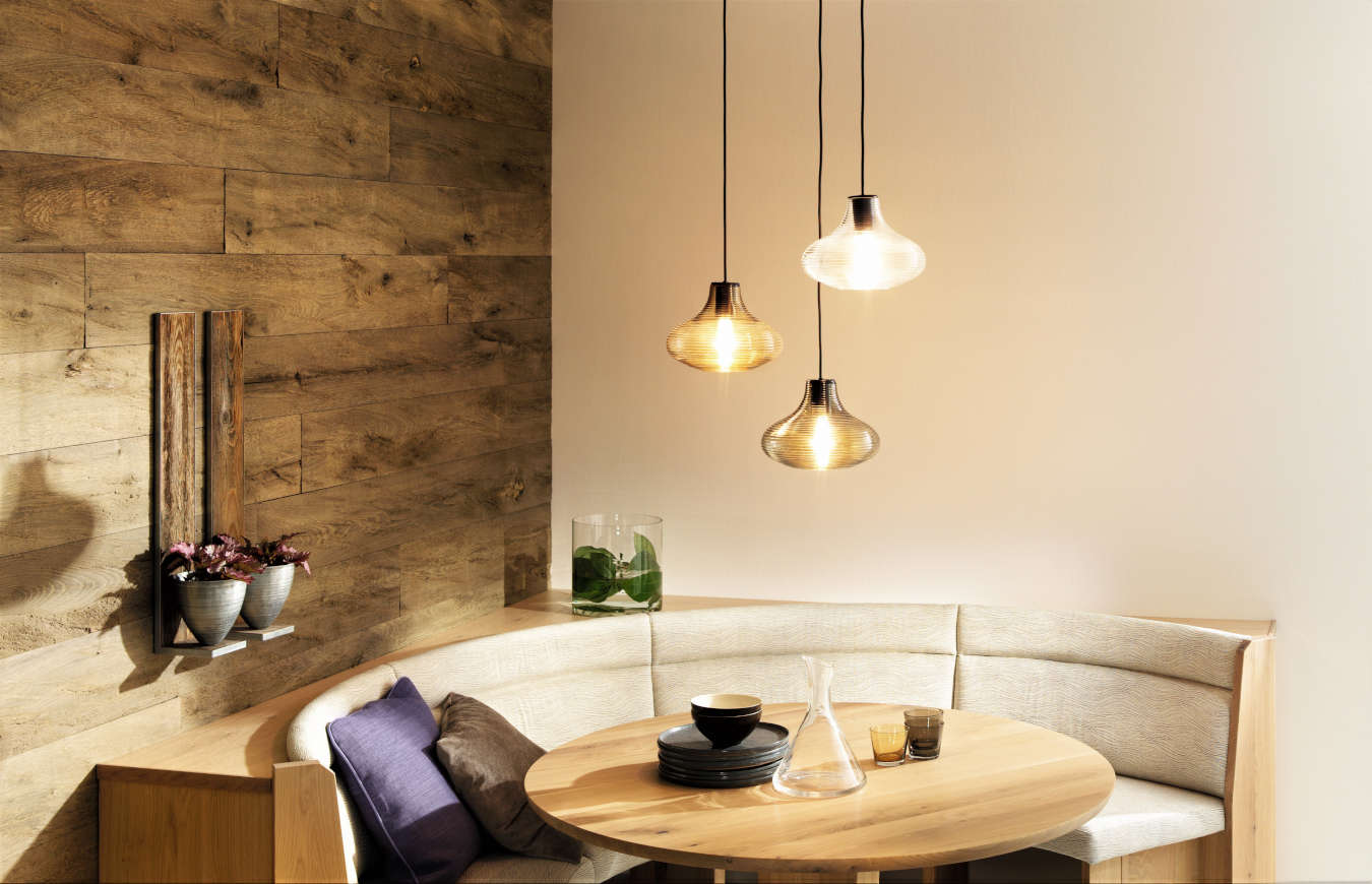 Lamps and pendent lights  decor in a living room.
