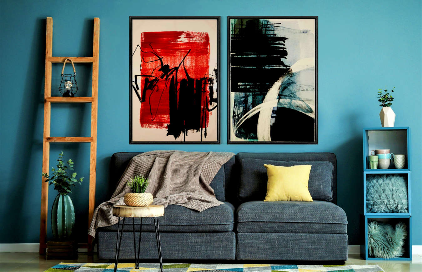 Luxury modern art in a living room decor.