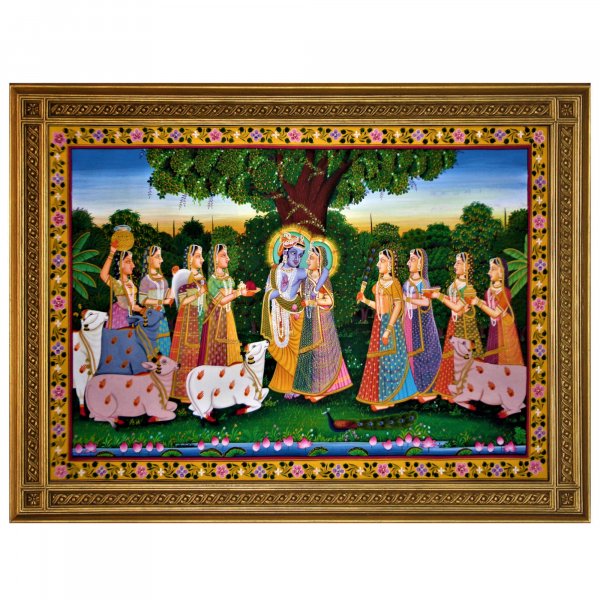 Vrindavan Ras Gold Painting