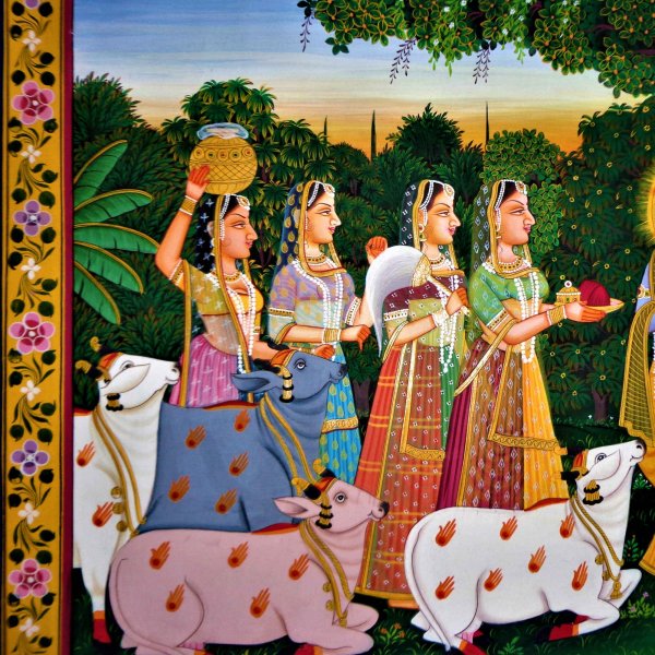 Vrindavan Ras Gold Painting