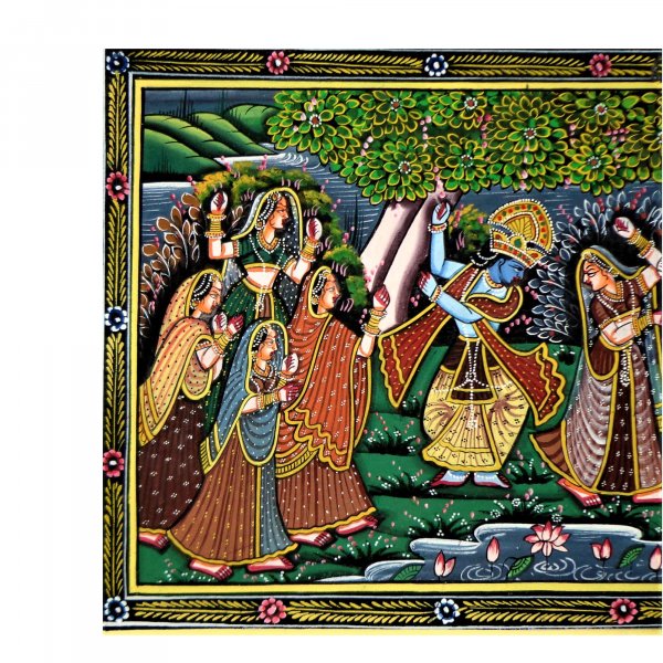 Tales Of Vridavan Radha Krishna Miniature Painting