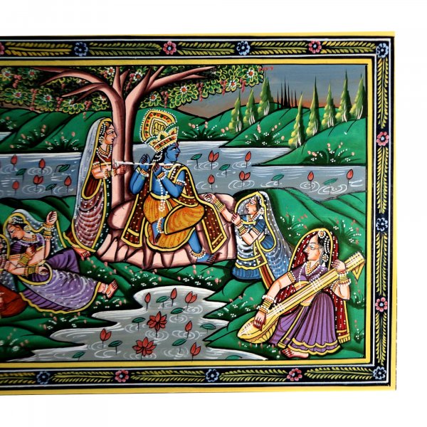 Tales Of Vridavan Radha Krishna Miniature Painting