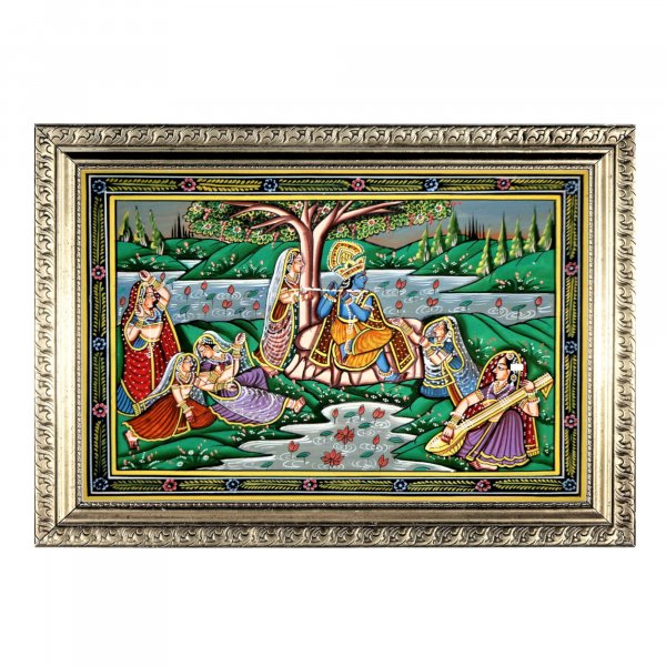 Tales Of Vridavan Radha Krishna Miniature Painting