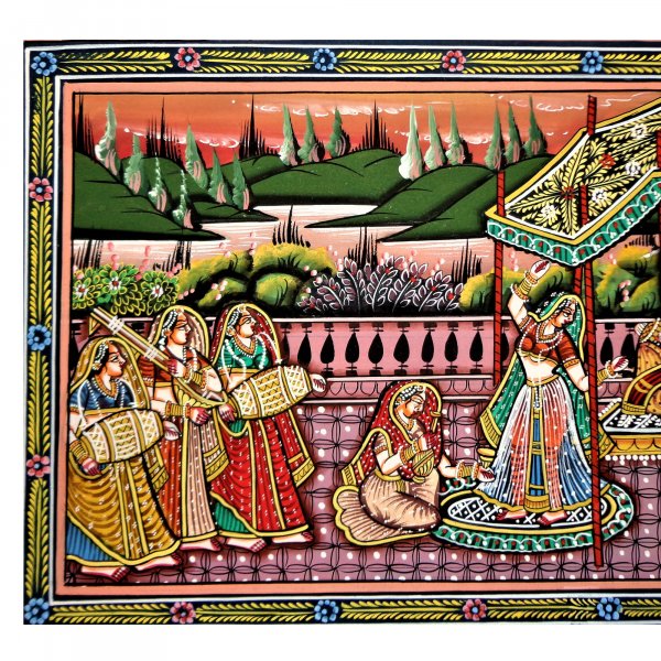 A  Regal Gala Rajasthani Miniature Painting