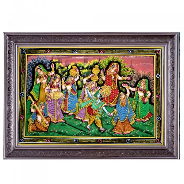 Tales Of Vridavan Radha Krishna Miniature Painting