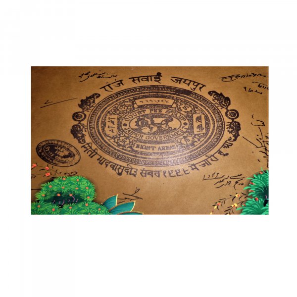 RADHA KRISHNA Stamp Paper Painting