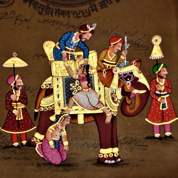 ROYAL RAJPUTANA Stamp Paper Painting