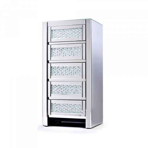 ORION Mirrored Tallboy Chest of Drwawers