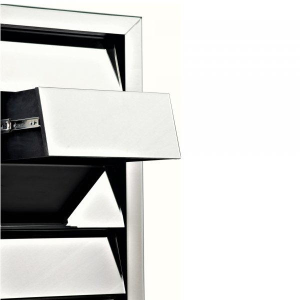 STERLING Mirrored Tallboy Chest of Drawers