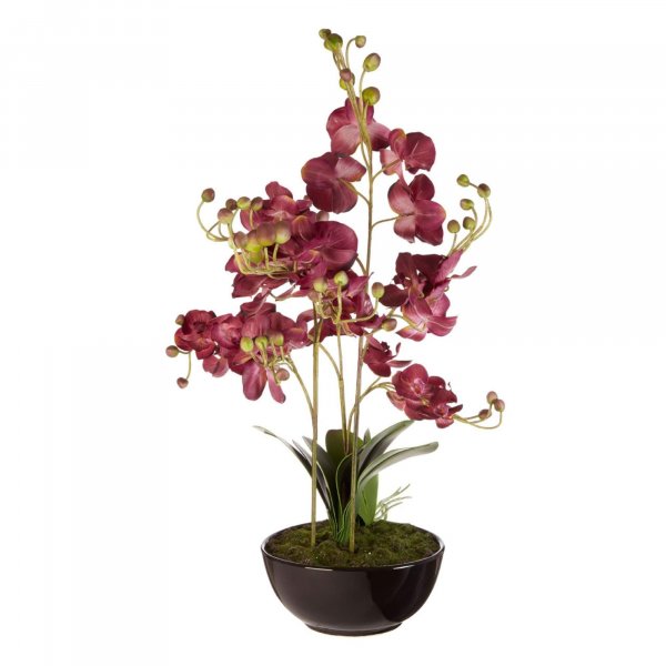 Faux Purple Orchid Plant - BBFPP20