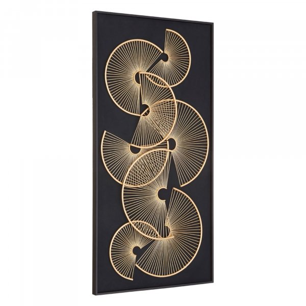Gold Sensu Fan Wall Art - BBWLRT28