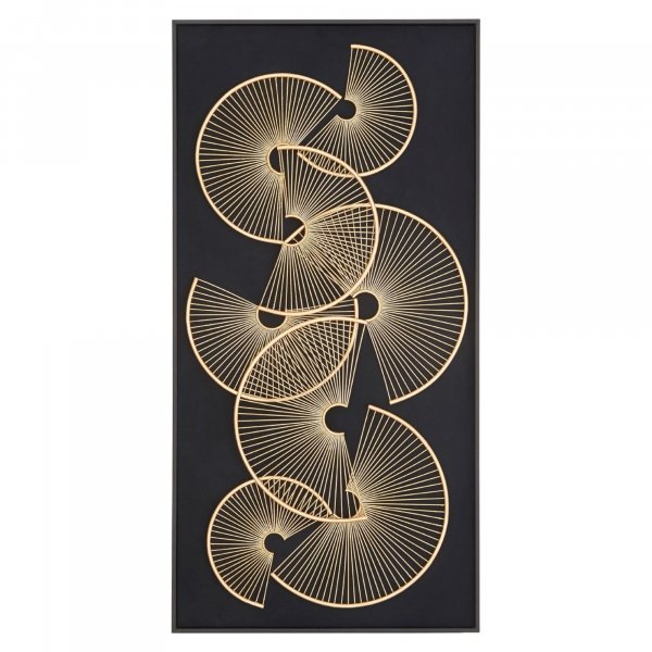 Gold Sensu Fan Wall Art - BBWLRT28