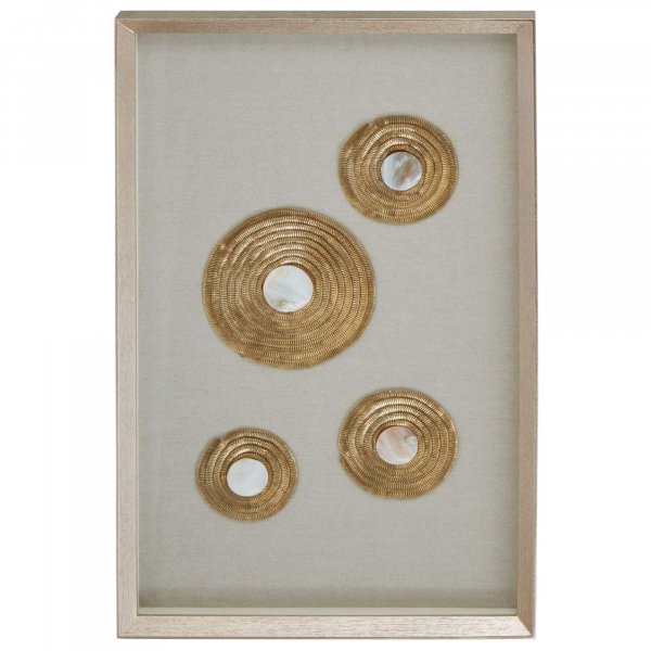 Gold Discs Circle Wall Art - BBWLRT45