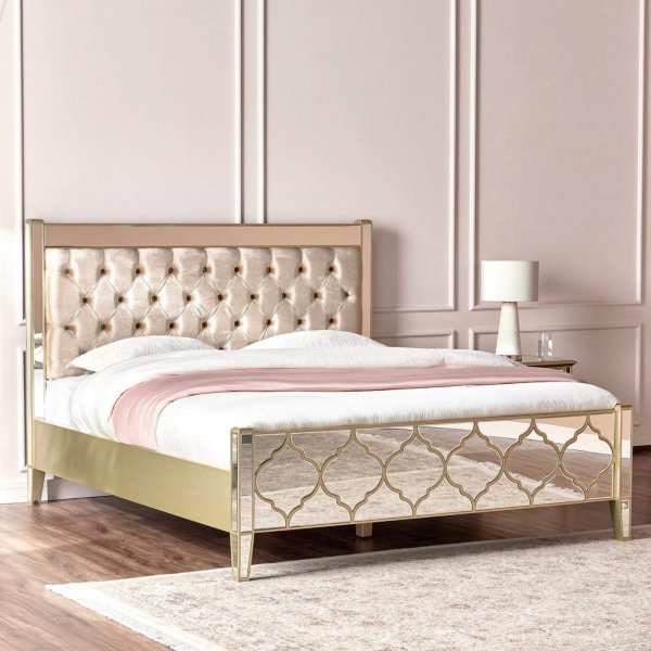 NIZAM Mirrored Moroccan Gold Collection - Bed