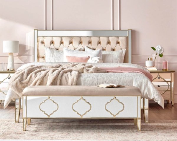 NIZAM Mirrored Moroccan Gold Collection - Bed