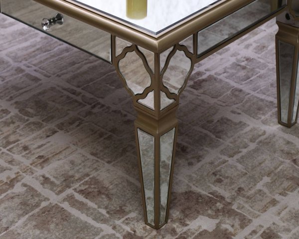 QUILLA Mirrored Moroccan Gold Collection - Coffee Table