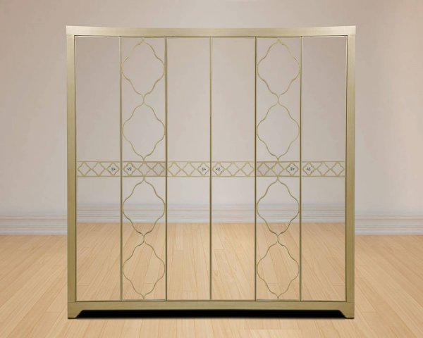 QUILLA Mirrored Moroccan Gold Collection - Wardrobe