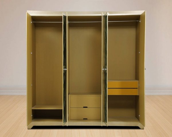 QUILLA Mirrored Moroccan Gold Collection - Wardrobe