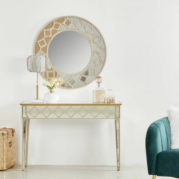 RABAT Mirrored Moroccan Gold Collection - Console Table