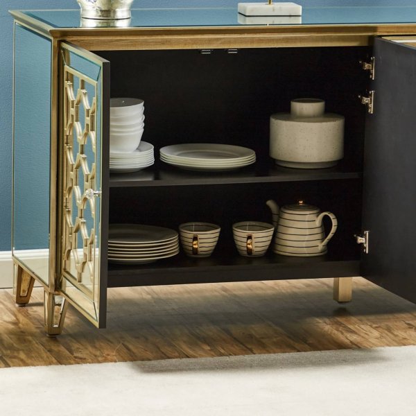 RABAT Mirrored Moroccan Gold Collection - Credenza