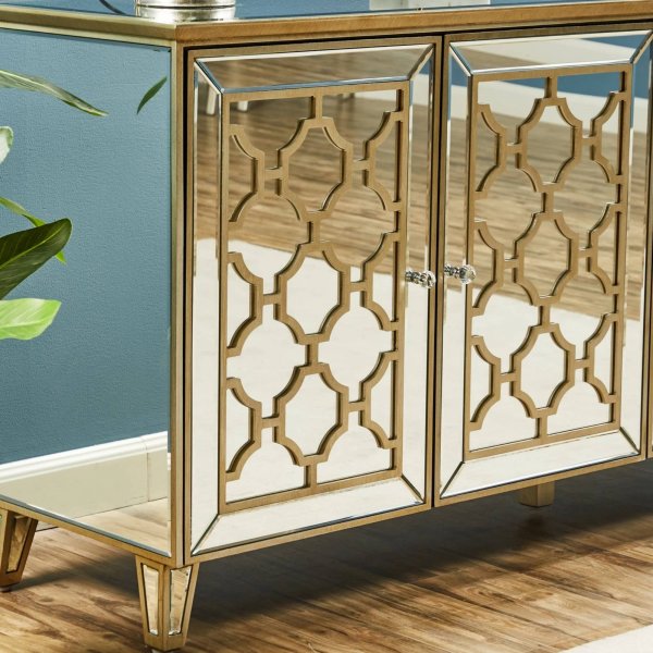 RABAT Mirrored Moroccan Gold Collection - Credenza