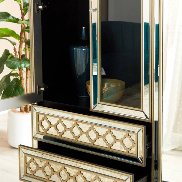 RABAT Mirrored Moroccan Gold Collection - Wardrobe