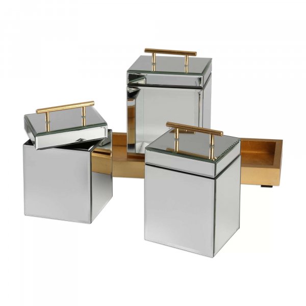 STERLING Mirrored Box and Tray Set