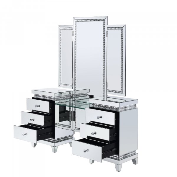 TAL Mirrored Vanity Station Set