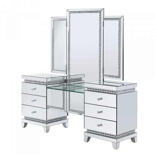 TAL Mirrored Vanity Station Set
